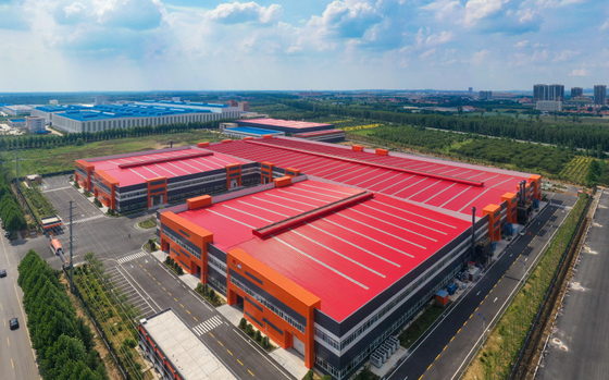 Buy Galvanized Steel Structure Warehouse Bolt / Weld Connect Prefab Steel Warehouse online manufacture
