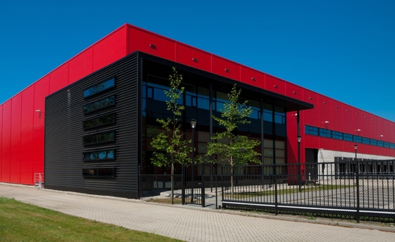 Buy Q235 Q235B Q345 Prefab Industrial Steel Building Construction With Metal Wall Cladding online manufacture