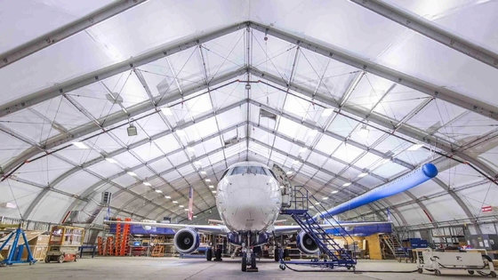 Buy Industrial Metal Aircraft Hangars Metallic Construction Prefab Steel Frame Buildings online manufacture