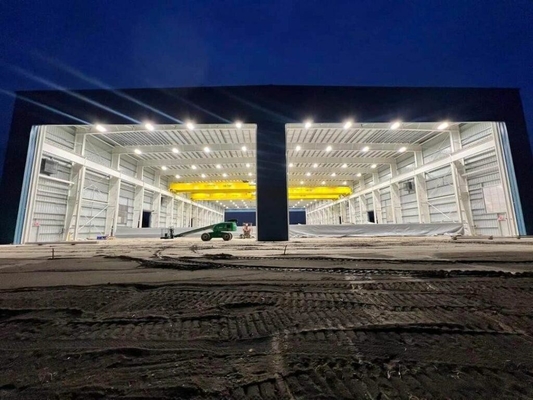 Buy Modern Prefab Metal Building Construction Prefabricated Steel Structure Aircraft Hangar online manufacture