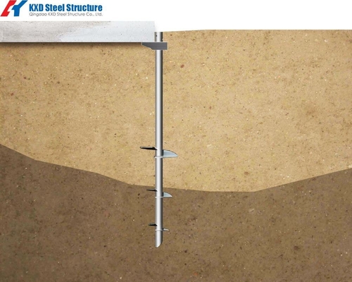 Buy Outdoor Forged Steel Structure Helical Piles Foundation GB Standard Helix Earth Anchor online manufacture
