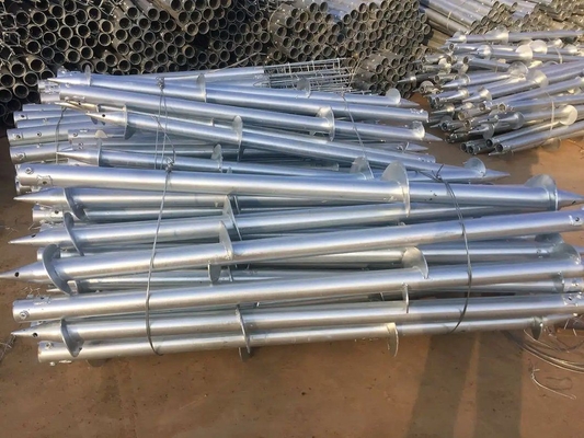 Buy Industrial Hot DIP Galvanized Helical Ground Anchors Spiral Piles With Customized Shaft online manufacture