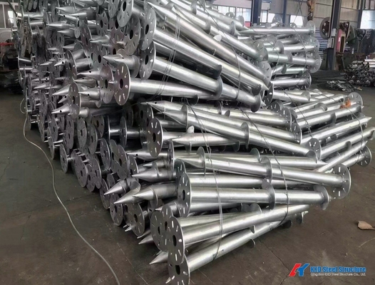 Buy Pre Embedded Steel Screw Piles Hot DIP Galvanized Spiral Ground Piles online manufacture