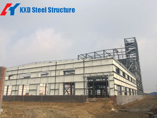 Αγορά Prefabricated Steel Structure Warehouse with Portal Frame H Steel Main Frame and Z or C Purlins ηλεκτρονική κατασκευή