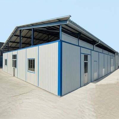 Buy H Section Column Beam Steel Structure Warehouse Designed with Welded Connection Type and Sandwich Panel Roof Wall Offering Storage Space online manufacture