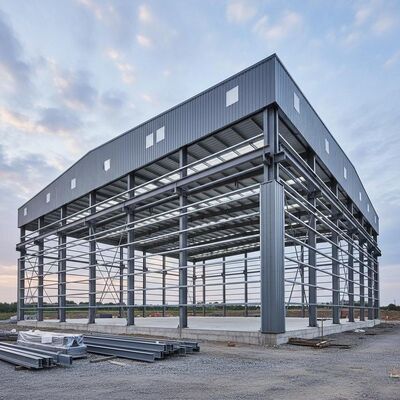 kaufen Stahlrahmenlager Industrie-Stahlgebäude für maximale Ladekapazität und optimierte Innenraumplanung Online-Herstellung