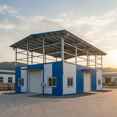 kaufen Portable Room Stahlkonstruktion Lager mit Wandmaterial Farbstahlplatten oder Sandwichplatten und optionales Wärmedämmsystem Außen Online-Herstellung