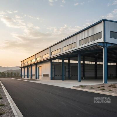 Buy Heat Insulation System Optional Steel Structure Warehouse Steel Frame Warehouse Storage Facility for Industrial Purposes online manufacture