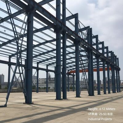 Buy Height Usually 4 to 12 Meters Industrial Steel Structure Framework Featuring Lifespan 25 to 50 Years Ideal for Industrial Projects online manufacture