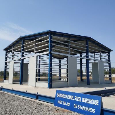 Buy Sandwich Panel Roof And Wall Steel Structure Warehouse Frame Structure Engineered To AISC EN JIS GB Standards For Versatile And Storage online manufacture