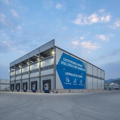 Buy Customizable Height Steel Structure Warehouse Lifespan 25-50 Years Fast Install Practical Solution for Warehousing Needs online manufacture