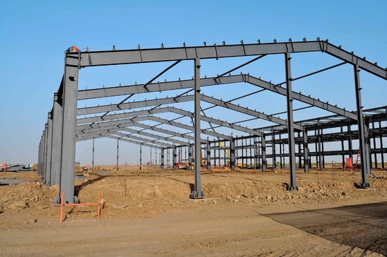 Hot Rolled Steel Grade Commercial Steel Building with PVC Rain Spout and Bolt Connection