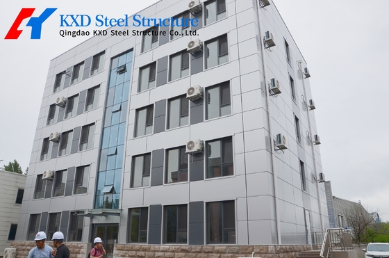 PU Wall Panel Q345 Q235 Steel Frame Building With Galvanized C/Z Purlins