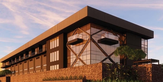 ASTM A36 Prefabricated Multi Storey Building Steel Structure Exhibition Hall Customized
