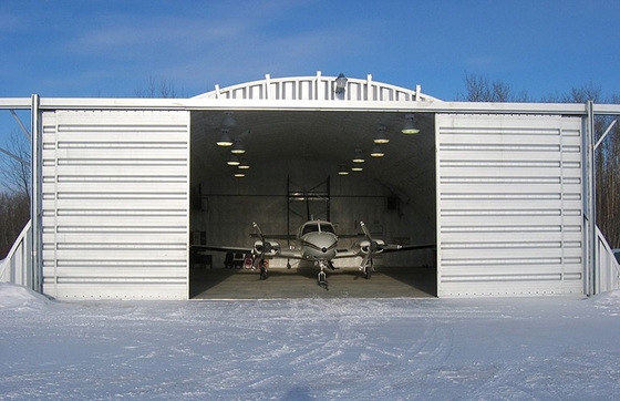 Industrial Pre Engineered Aircraft Hangars H Beam Steel Airplane Hangar With Door