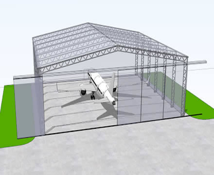 Sophisticated Steel Structure Hangar 5m - 6m Height Aircraft Hangar Steel Buildings