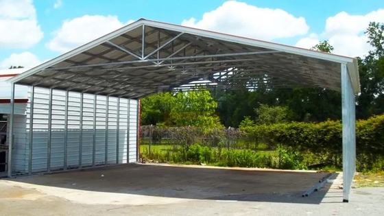 Industrial Prefab Steel Structure Building Metal Garage Shed Weather Resistant