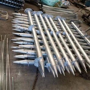 Light Energy Foundation Helix Ground Screw With Steel Shaft And Helical Flights