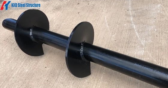 Q355 ASTM Prefabricated Galvanized Steel Round Spiral Ground Anchor Helical Screw Piles