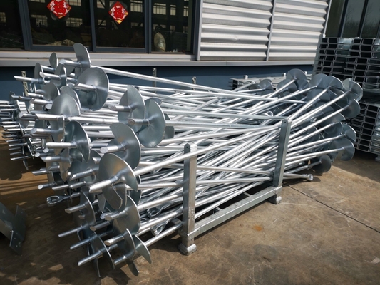 Prefabricated Galvanized Steel Ground Screw with Customized Iron Helical Anchor Bolt