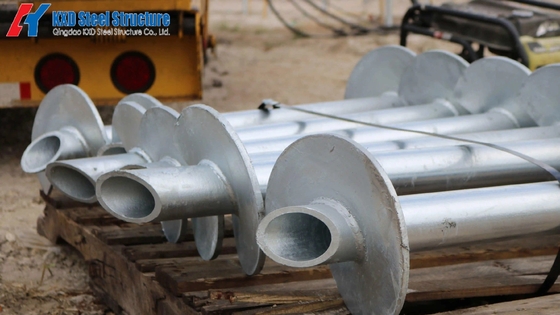 Hot DIP Galvanizing Prefab Steel Pile-ground Bracket with Screw Helical Anchor Bolt