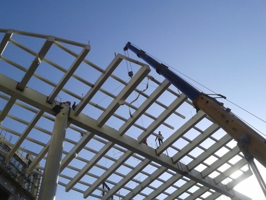 Single Sheet Roofing Steel Structure Building H Galvanized Column Tailored Solution