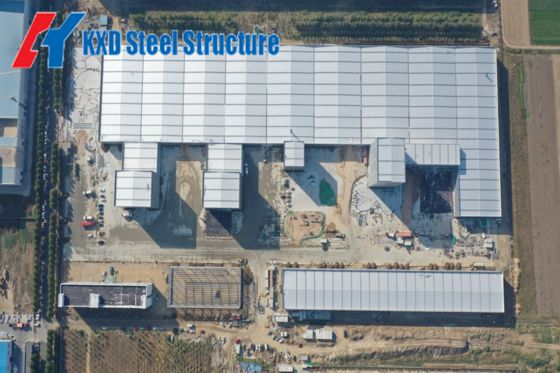 Prefabricated Steel Structure Warehouse with 20-50 Year Lifespan PVC Coated Sail Finishing and Aluminum Window