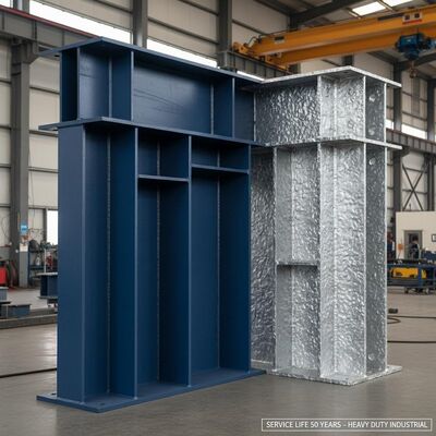 Painting Or Hot DIP Galvanized Heavy Steel Structure Robust And Long Lasting With Service Life 50 Years Designed For Heavy Duty Industrial