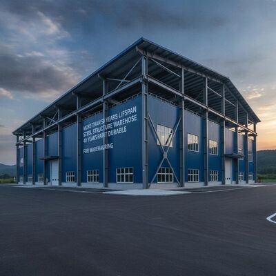 More Than 50 Years Lifespan Steel Structure Warehouse Offering 40 Years Paint Durable Construction for Warehousing