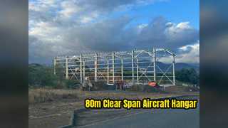 80m Clear Span Aircraft Maintenance Hangar Steel Solution