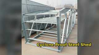 Cyclone Rated Coastal Steel Shed 300kmh Wind Protection